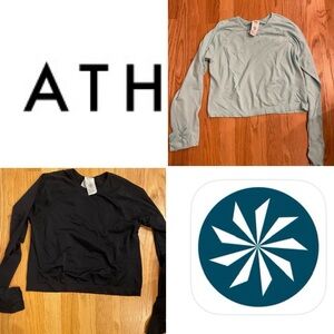 Athleta Athleisure girls - 2 Tops (black and light green)
